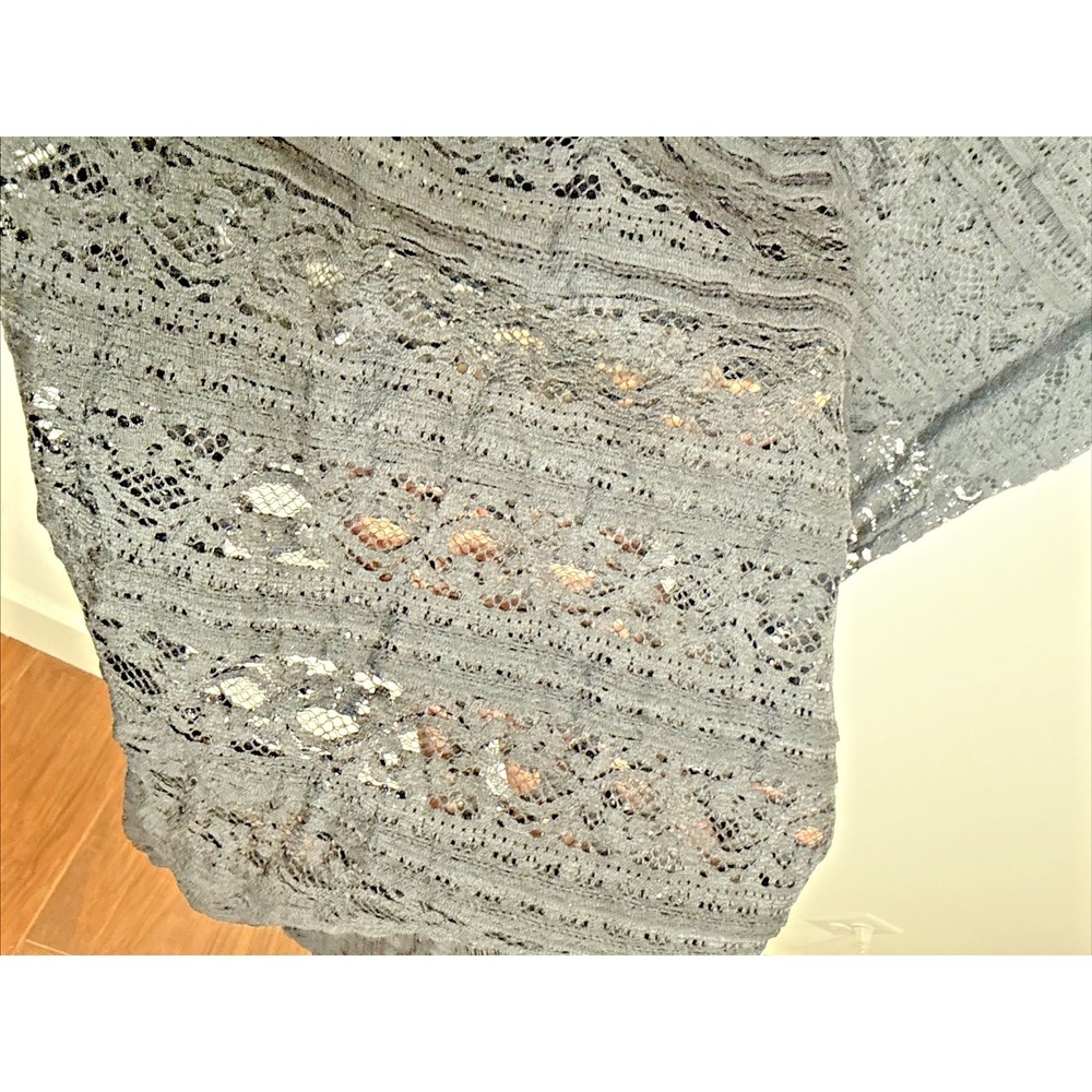 Whimsigoth Dark Fairy Cottagecore Lace Strapless Maxi Dress Smock Vamp Witchy L - Picture 5 of 6